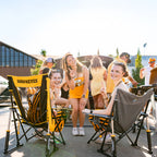 Premium All-Weather College Comfort Pro Rocker - Iowa Hawkeyes - Choice 249 - RoadTrip Rocker Smooth Motion Camp Chair Detail