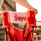 Smooth Motion College Comfort Pro Rocker - Nebraska Cornhuskers - Choice 161 - Heavy-Duty Kickback Rocker with Beverage Holder Detail