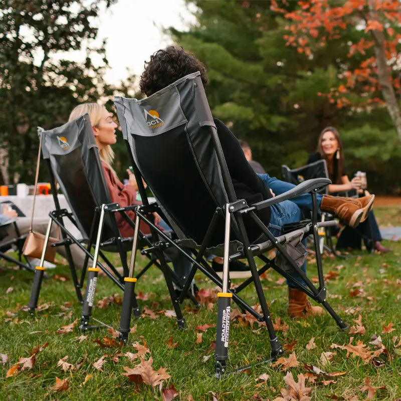 Luxury Camp RoadTrip Rocker - Choice 855 - Patented Spring-Action Rocking Chair for Camping Detail