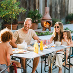 Heavy-Duty Grilling Slim-Fold Table XL - Choice 651 - Slim-Fold Outdoor Cook Station with Storage Shelves Detail