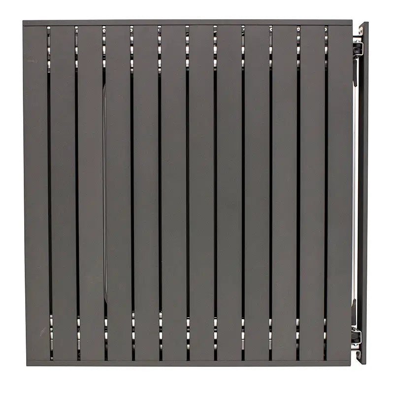 Heavy-Duty Grilling Slim-Fold Table XL - Choice 651 - Slim-Fold Outdoor Cook Station with Storage Shelves Detail