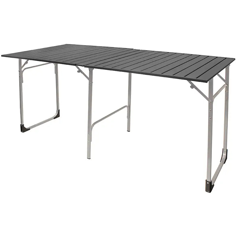 Heavy-Duty Grilling Slim-Fold Table XL - Choice 651 - Slim-Fold Outdoor Cook Station with Storage Shelves - Default Title