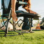 Premium All-Weather Stowaway Rocker with Side Table - Choice 253 - RoadTrip Rocker Smooth Motion Camp Chair Detail