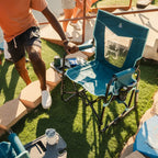 Premium All-Weather Stowaway Rocker with Side Table - Choice 253 - RoadTrip Rocker Smooth Motion Camp Chair Detail