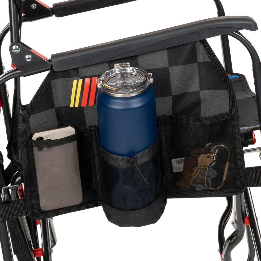 Premium All-Weather Adjustable Rocker - NASCAR - Choice 899 - Heavy-Duty Kickback Rocker with Beverage Holder Detail