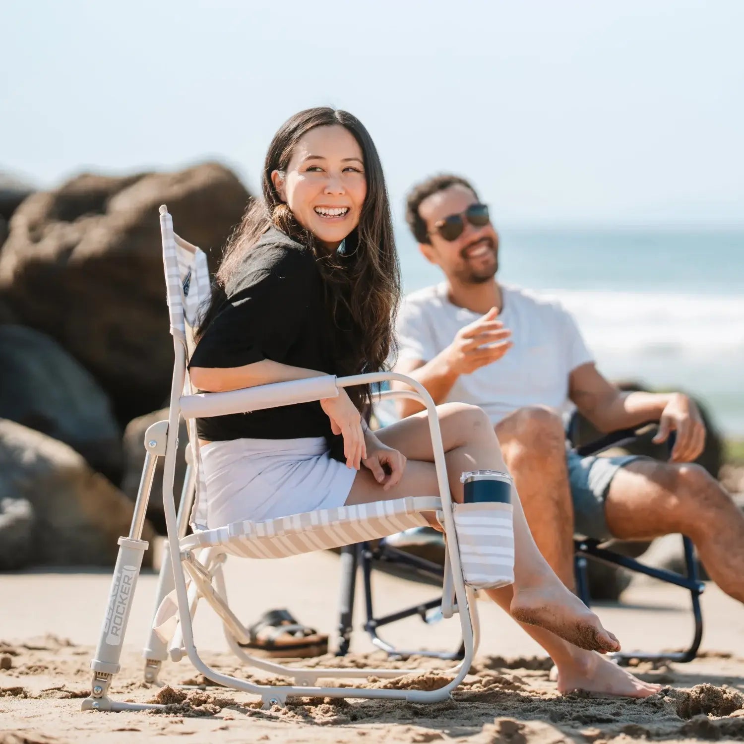 Premium All-Weather Beach Rocker - Choice 712 - Patented Spring-Action Rocking Chair for Camping Detail