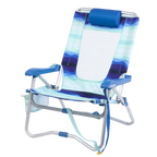 Low-Profile Bi-Fold Beach Chair - Choice 601 - Multi-Position Outdoor Beach Chair with Pillow Detail