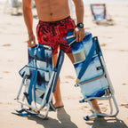 Low-Profile Bi-Fold Beach Chair - Choice 601 - Multi-Position Outdoor Beach Chair with Pillow Detail