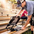 Ergonomic Back-Support Big Comfort Stadium Chair with Armrests - Choice 465 - Ergonomic Portable Stadium Seat for Sports Events Detail