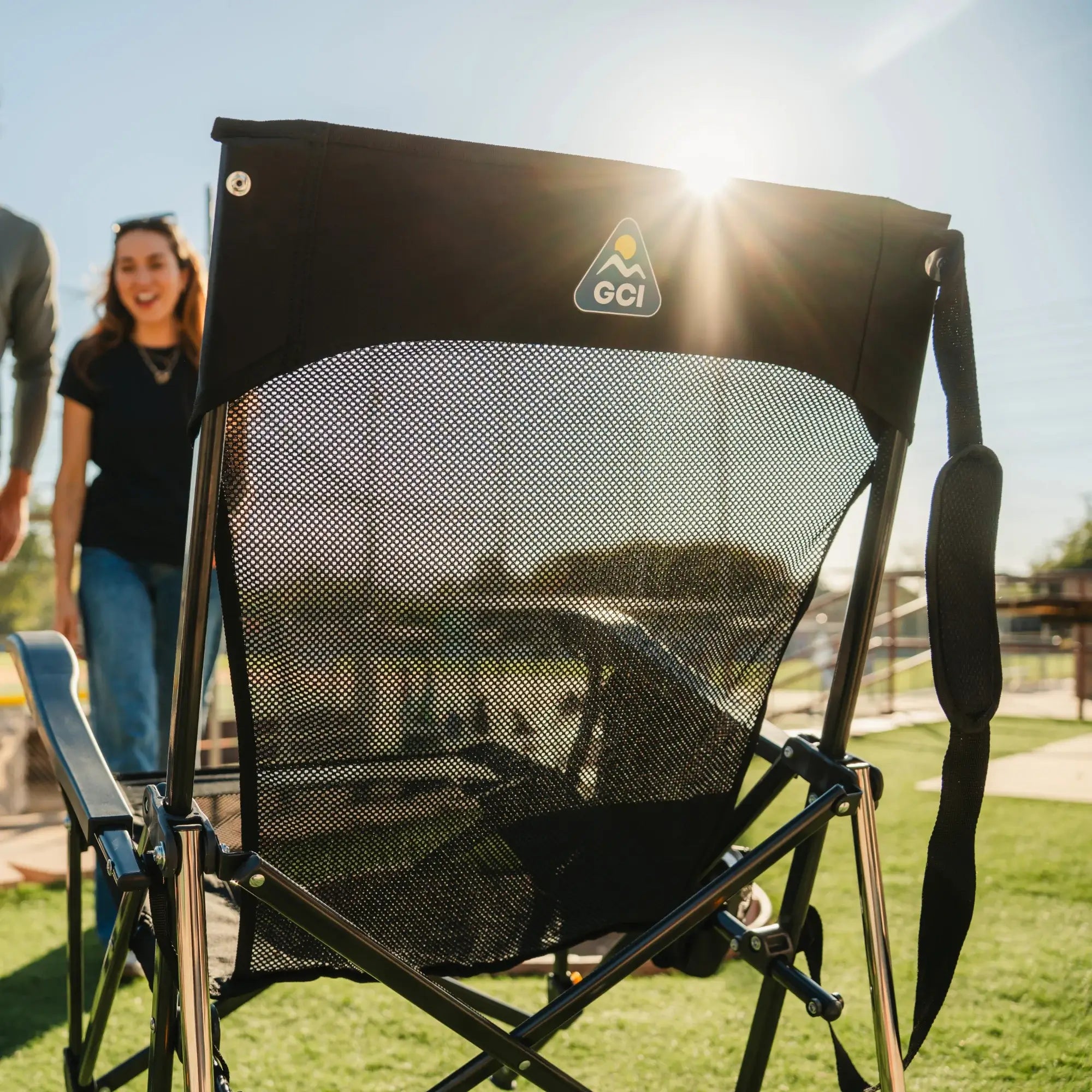 Patented Spring-Action BreezeRocker - Choice 504 - RoadTrip Rocker Smooth Motion Camp Chair Detail