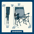 Patented Spring-Action BreezeRocker - Choice 504 - RoadTrip Rocker Smooth Motion Camp Chair Detail