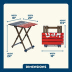 Portable Staging Compact Camp Table 20 - USA Anniversary Deluxe - Choice 757 - Portable Camping Table with Heat-Resistant Countertop Detail