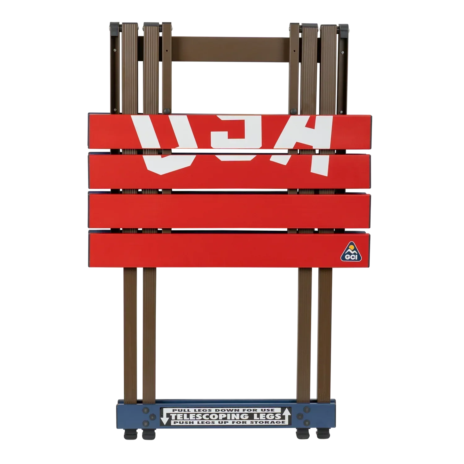 Portable Staging Compact Camp Table 20 - USA Anniversary Deluxe - Choice 757 - Portable Camping Table with Heat-Resistant Countertop Detail