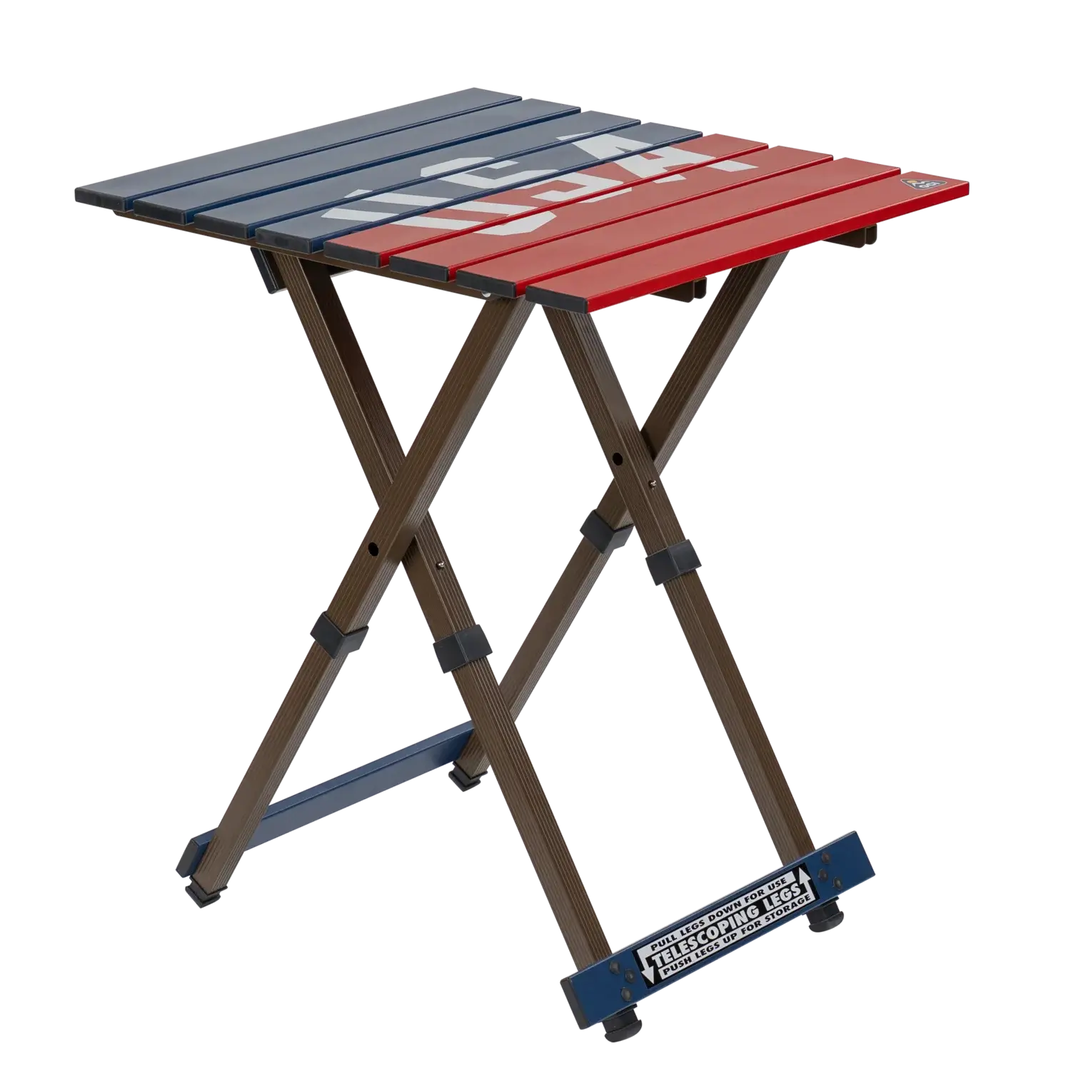 Portable Staging Compact Camp Table 20 - USA Anniversary Deluxe - Choice 757 - Portable Camping Table with Heat-Resistant Countertop - Default Title