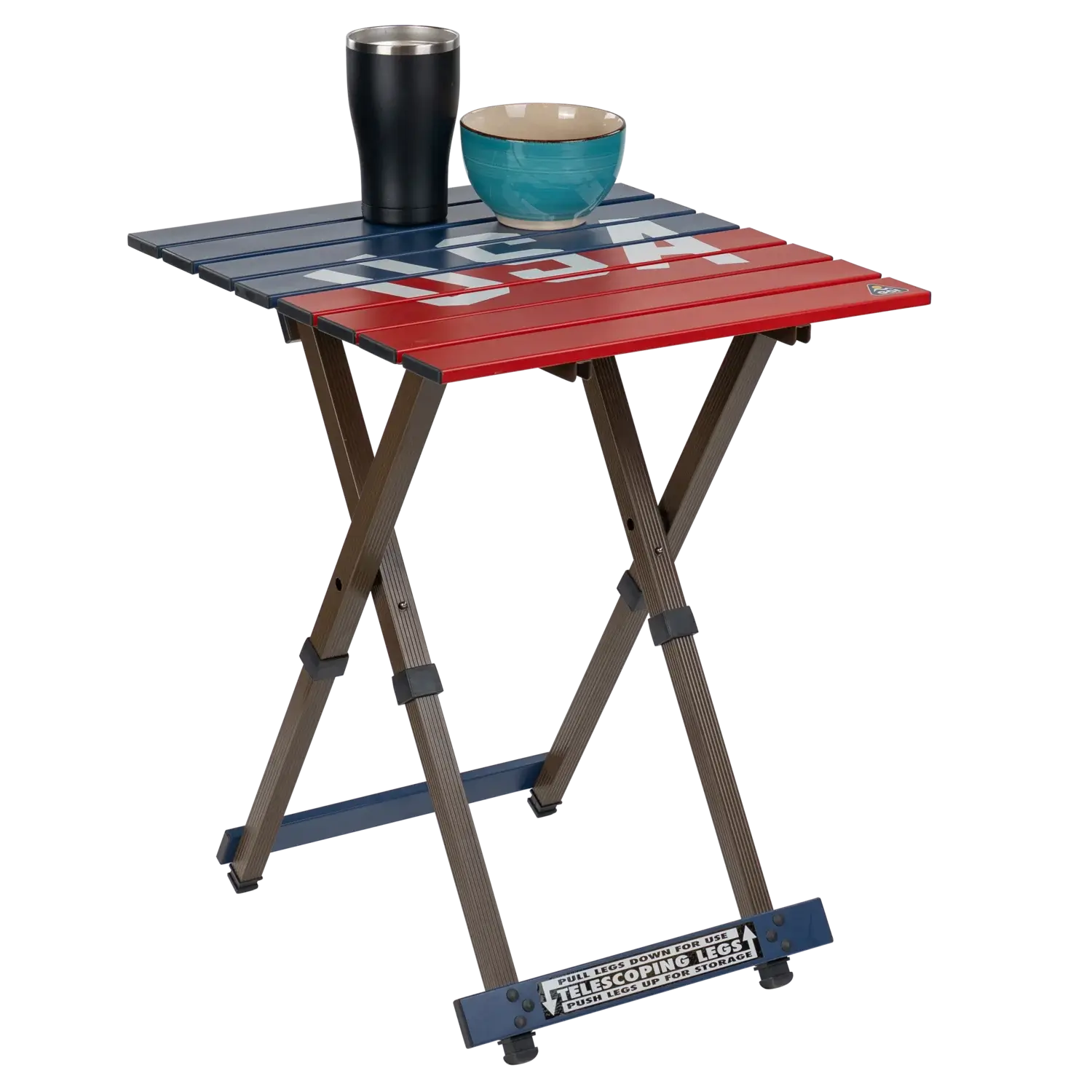 Portable Staging Compact Camp Table 20 - USA Anniversary Deluxe - Choice 757 - Portable Camping Table with Heat-Resistant Countertop Detail