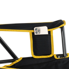Premium All-Weather College Comfort Pro Rocker - Iowa Hawkeyes - Choice 249 - RoadTrip Rocker Smooth Motion Camp Chair Detail