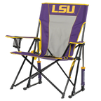 Premium All-Weather College Comfort Pro Rocker - LSU Tigers - Choice 880 - Patented Spring-Action Rocking Chair for Camping Detail