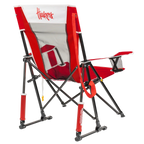Smooth Motion College Comfort Pro Rocker - Nebraska Cornhuskers - Choice 161 - Heavy-Duty Kickback Rocker with Beverage Holder Detail