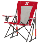 Smooth Motion College Comfort Pro Rocker - Nebraska Cornhuskers - Choice 161 - Heavy-Duty Kickback Rocker with Beverage Holder Detail
