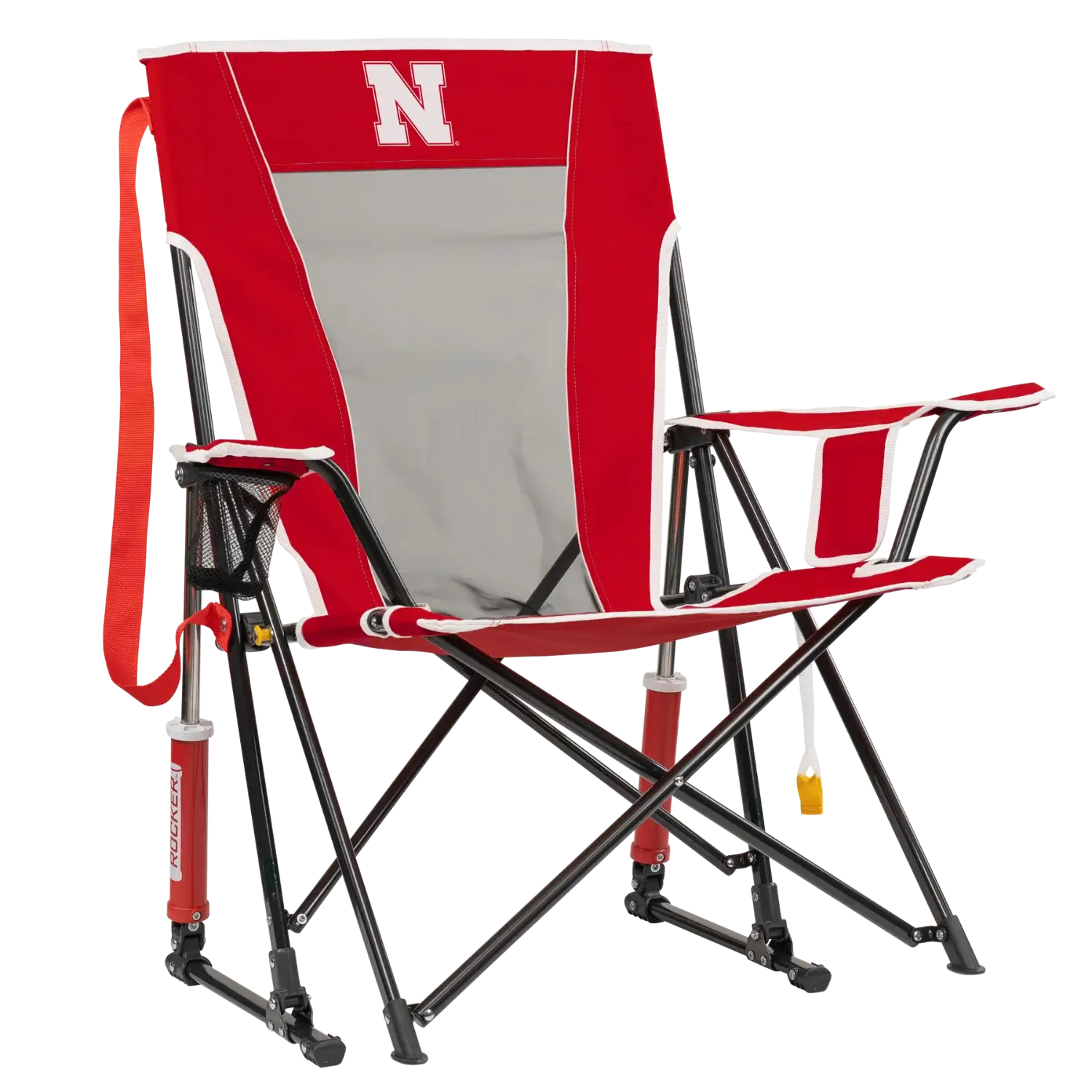 Smooth Motion College Comfort Pro Rocker - Nebraska Cornhuskers - Choice 161 - Heavy-Duty Kickback Rocker with Beverage Holder - Default Title