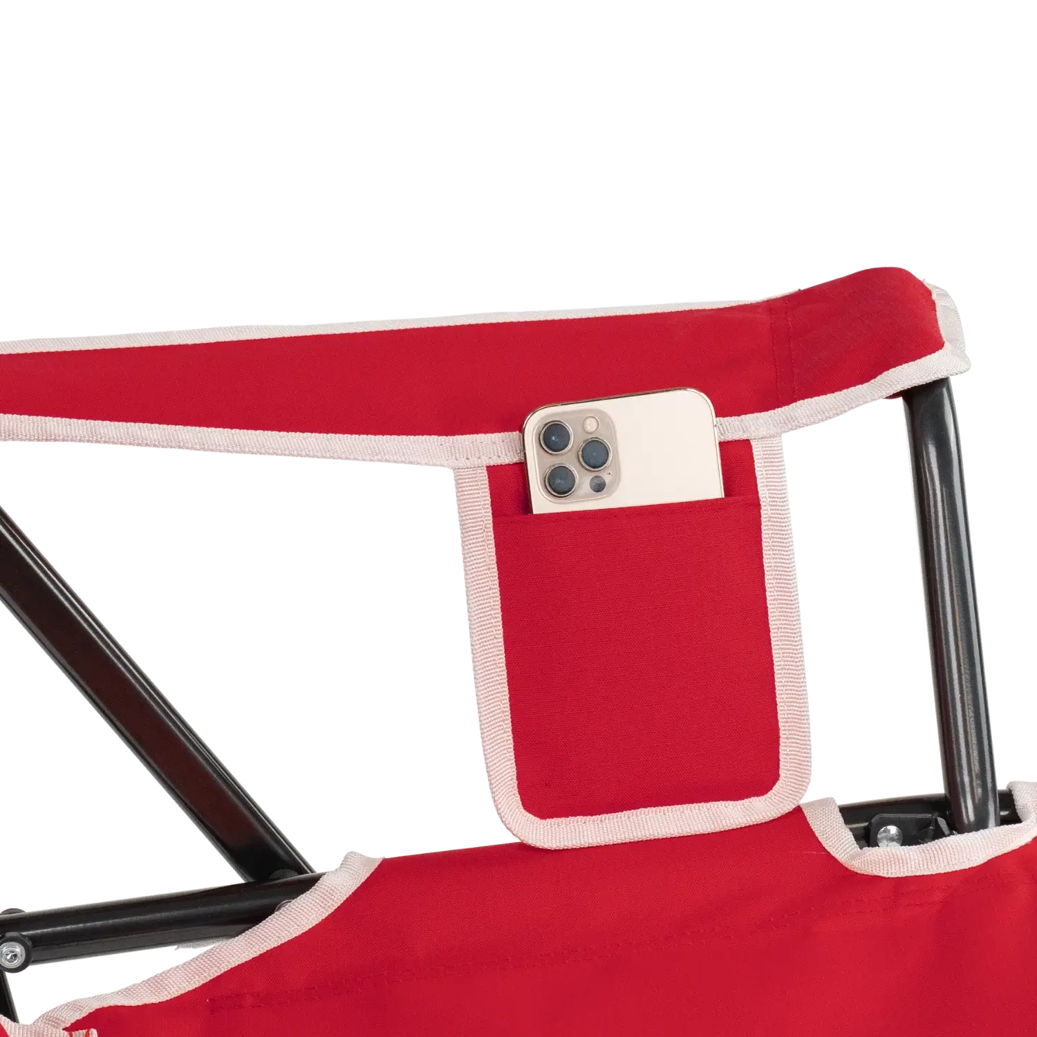 Smooth Motion College Comfort Pro Rocker - Nebraska Cornhuskers - Choice 161 - Heavy-Duty Kickback Rocker with Beverage Holder Detail