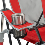 Patented Spring-Action College Comfort Pro Rocker - Ohio State Buckeyes - Choice 676 - Freestyle Rocker Portable Outdoor Folding Chair Detail