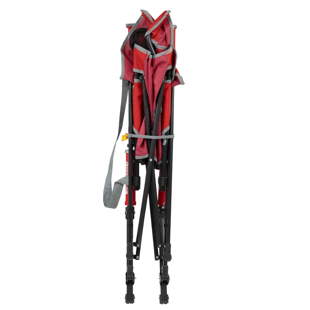 Patented Spring-Action College Comfort Pro Rocker - Ohio State Buckeyes - Choice 676 - Freestyle Rocker Portable Outdoor Folding Chair Detail