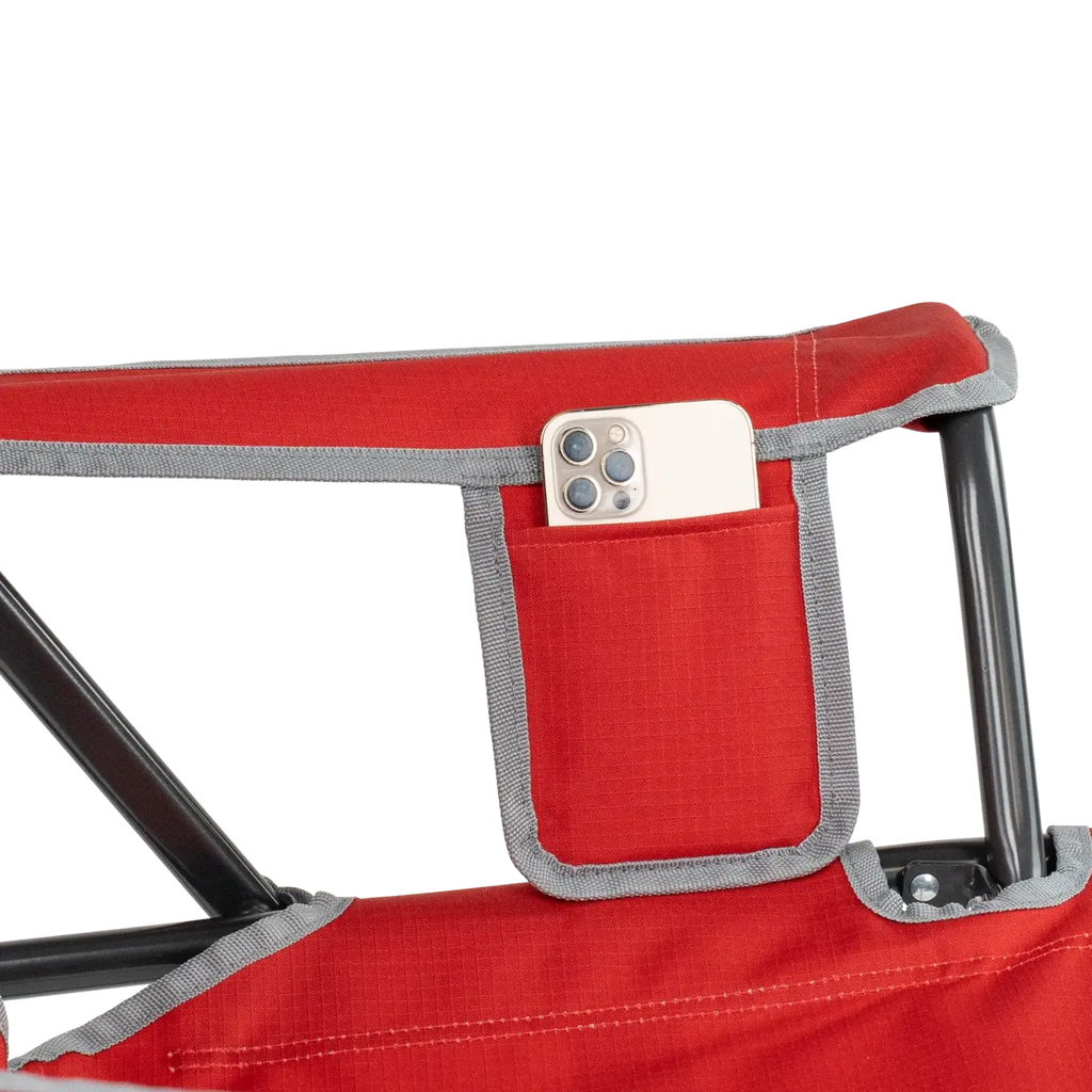 Patented Spring-Action College Comfort Pro Rocker - Ohio State Buckeyes - Choice 676 - Freestyle Rocker Portable Outdoor Folding Chair Detail
