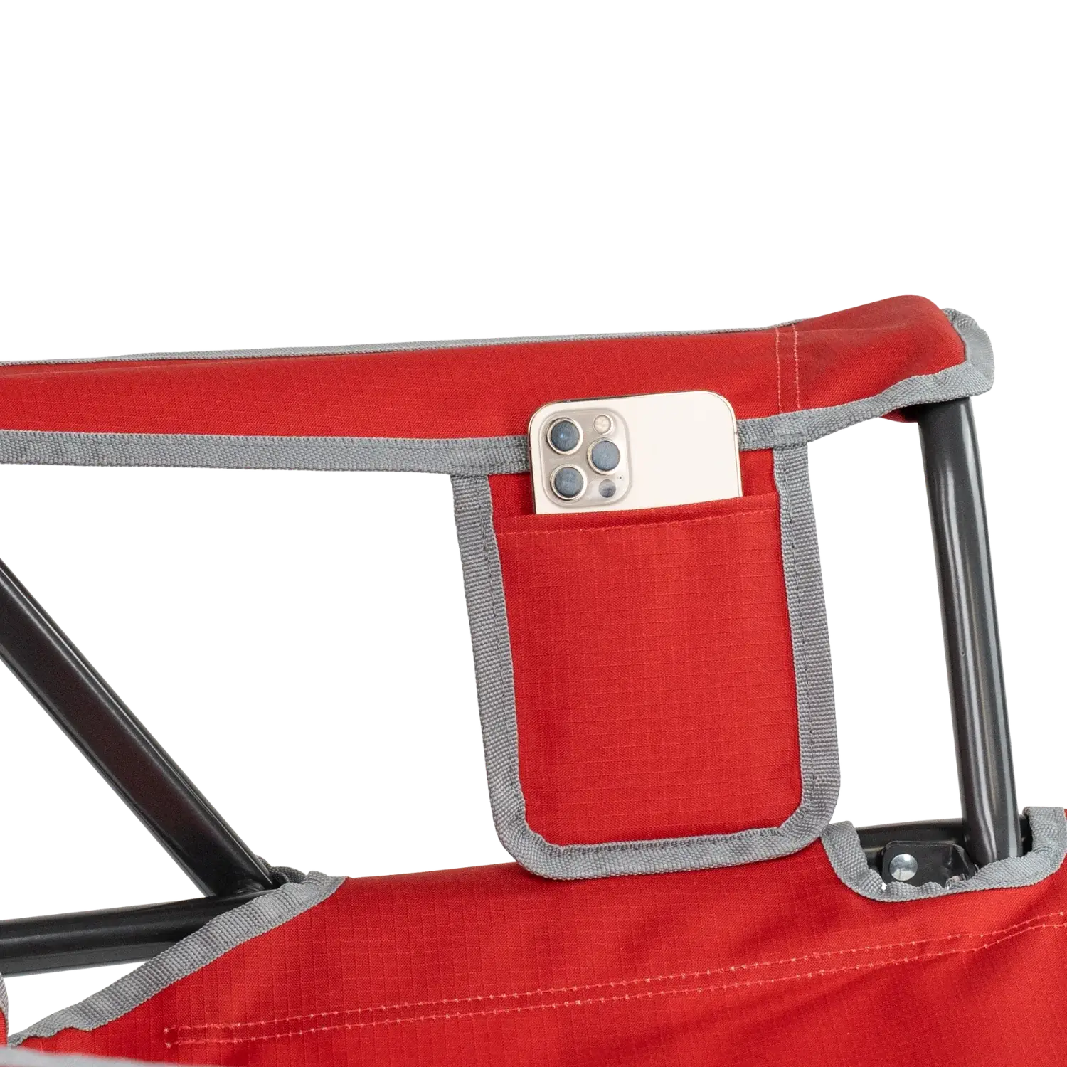 Patented Spring-Action College Comfort Pro Rocker - Ohio State Buckeyes - Choice 676 - Freestyle Rocker Portable Outdoor Folding Chair Detail