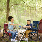Portable Staging Compact Camp Table 25 - Choice 214 - Slim-Fold Outdoor Cook Station with Storage Shelves Detail