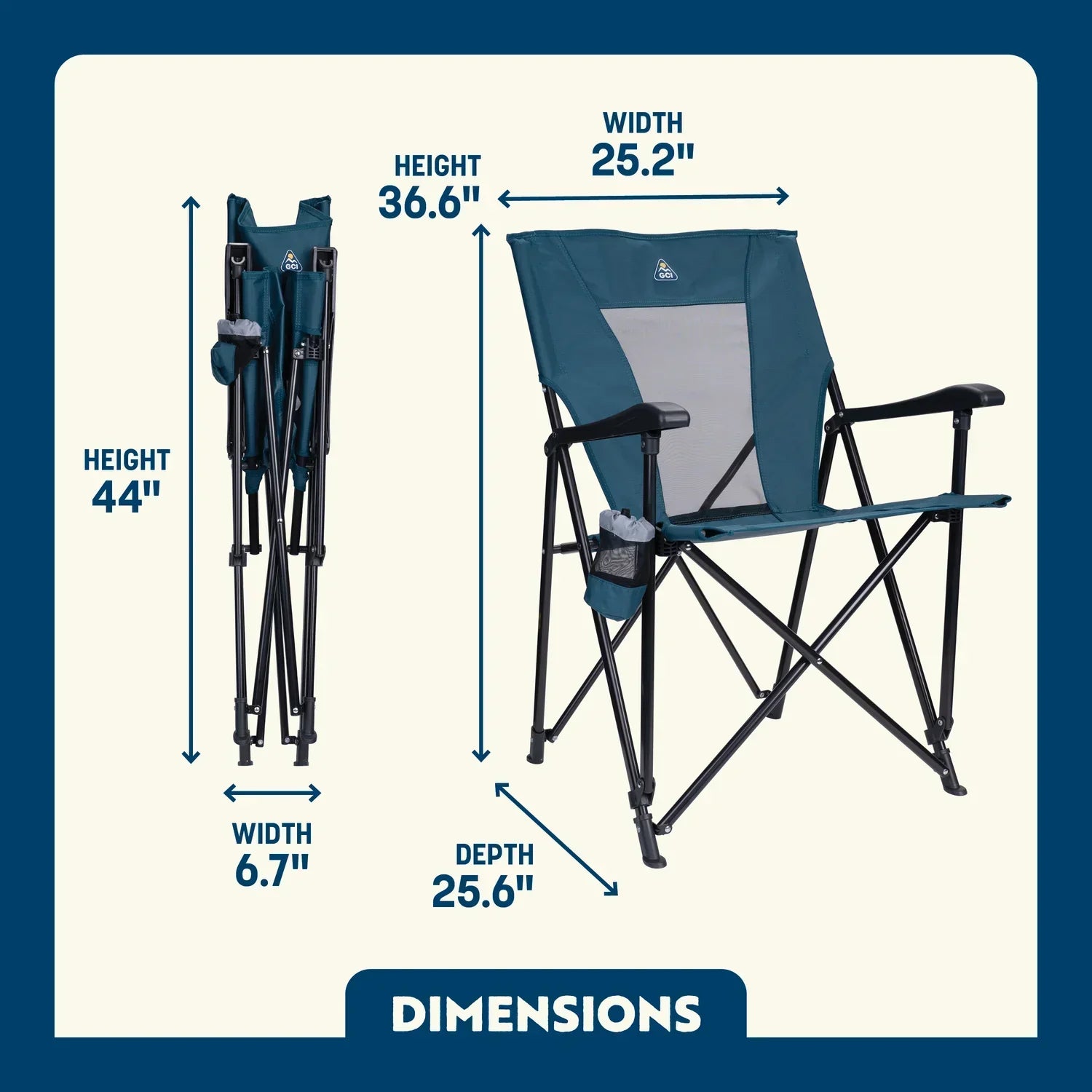 Lightweight Messenger Eazy Chair - Choice 976 - Premium Slim-Fold Compact Chair with Messenger Bag Detail