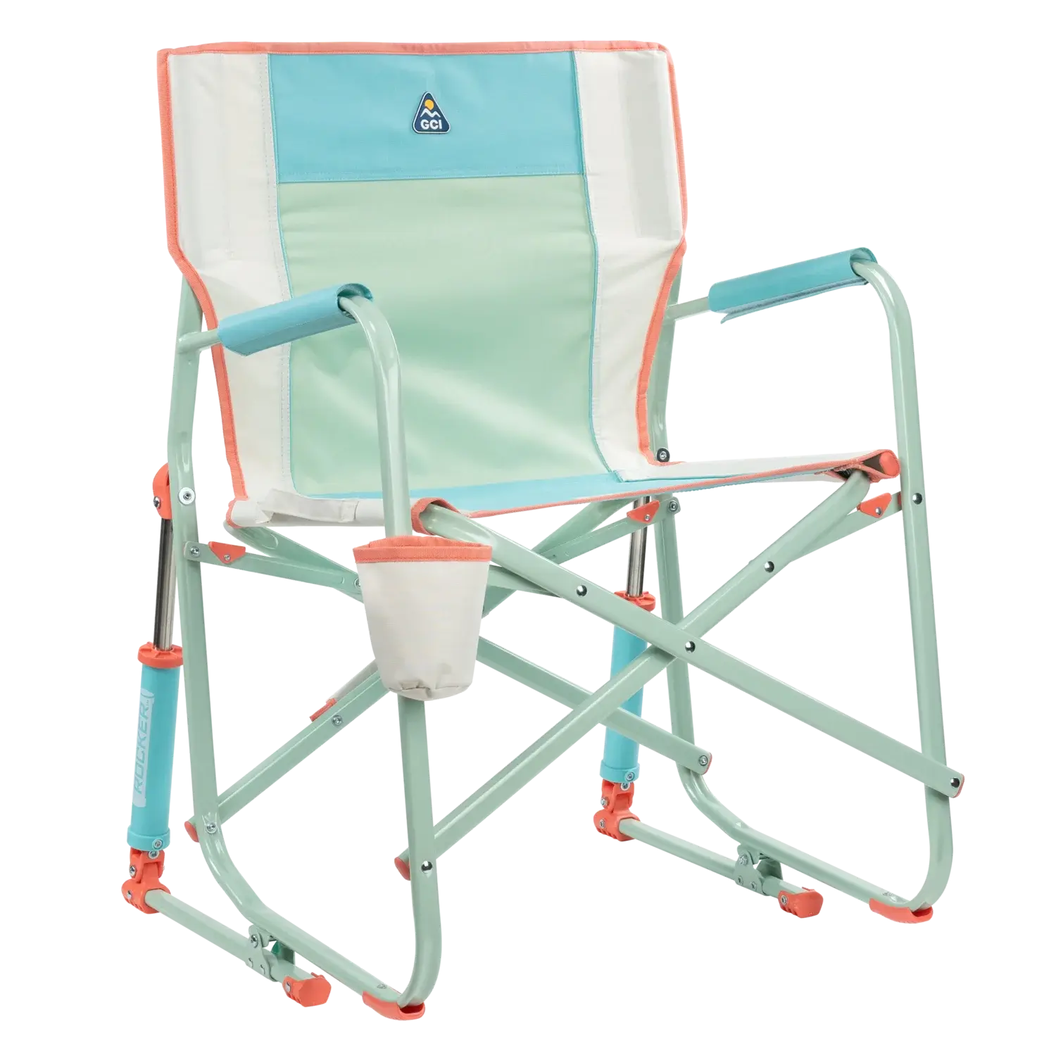 Smooth Motion Freestyle Rocker - Choice 711 - Freestyle Rocker Portable Outdoor Folding Chair - Ivory