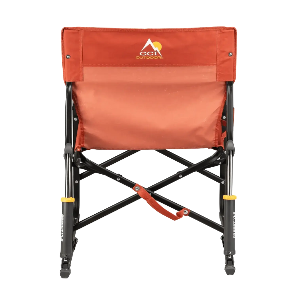 Luxury Camp Freestyle Rocker - Pumpkin Spice - Choice 373 - RoadTrip Rocker Smooth Motion Camp Chair Detail