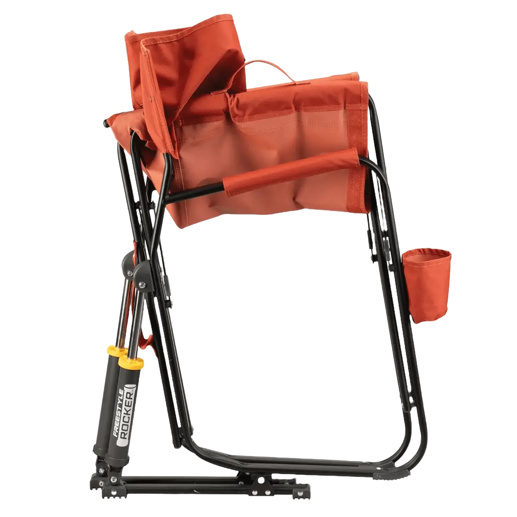 Luxury Camp Freestyle Rocker - Pumpkin Spice - Choice 373 - RoadTrip Rocker Smooth Motion Camp Chair Detail