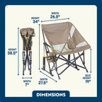 Luxury Camp Pod Rocker Elite - Choice 832 - Freestyle Rocker Portable Outdoor Folding Chair Detail