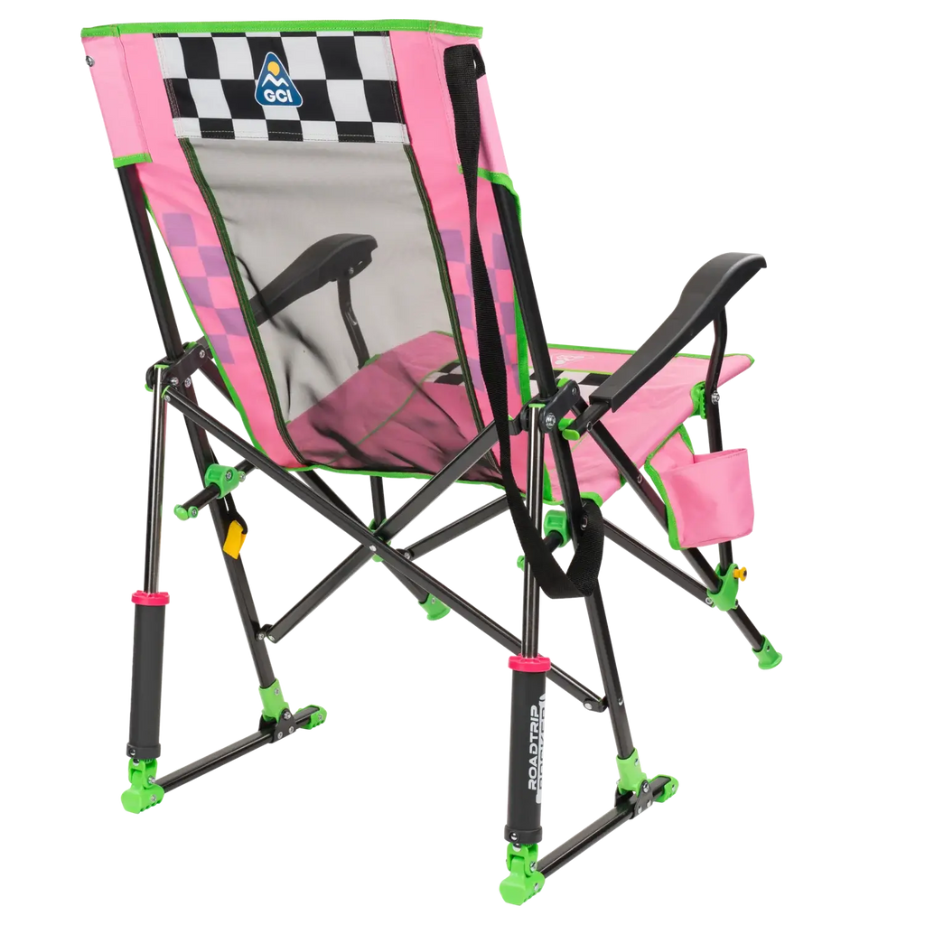 Premium All-Weather RoadTrip Rocker - NASCAR For Her - Choice 560 - Freestyle Rocker Portable Outdoor Folding Chair Detail