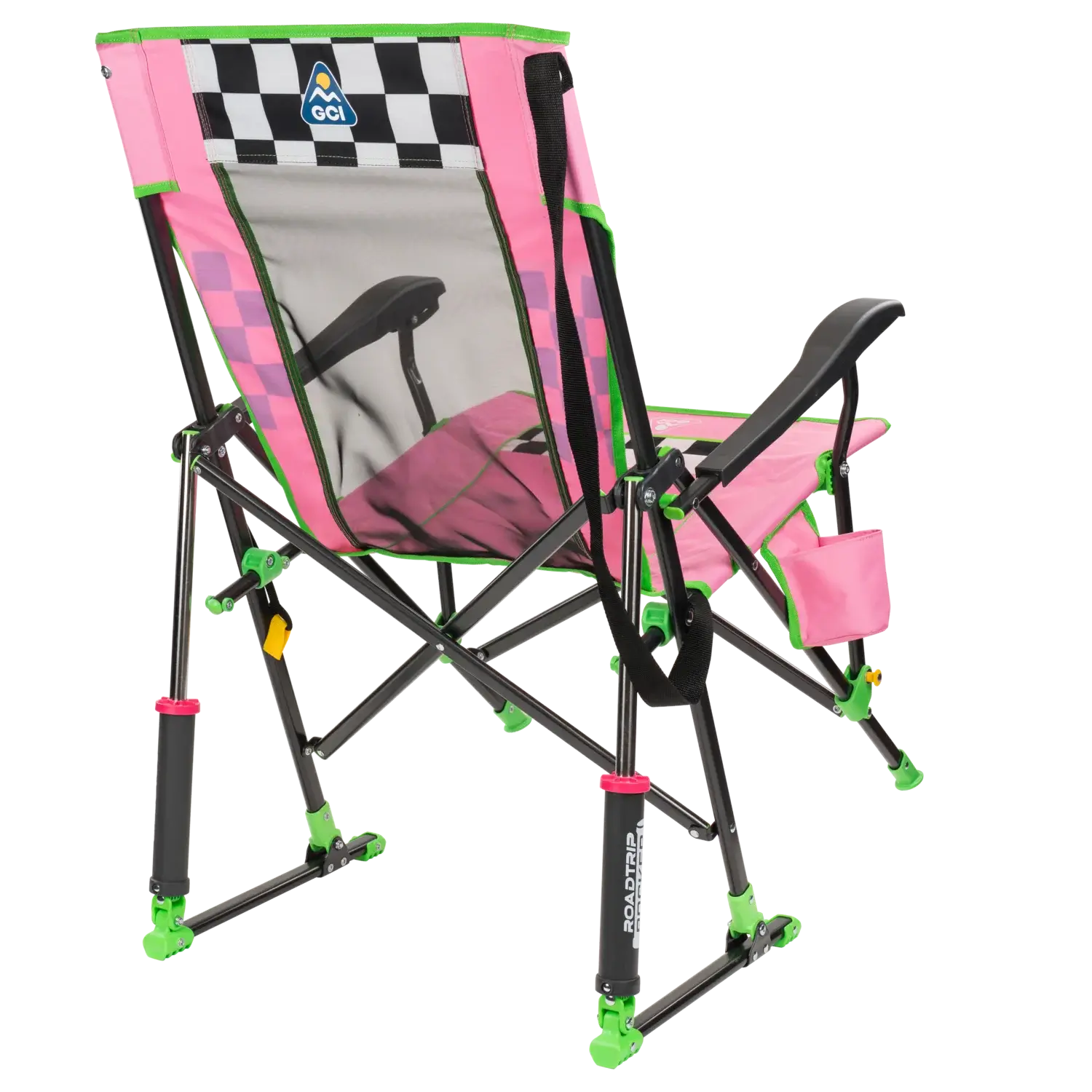 Premium All-Weather RoadTrip Rocker - NASCAR For Her - Choice 560 - Freestyle Rocker Portable Outdoor Folding Chair Detail