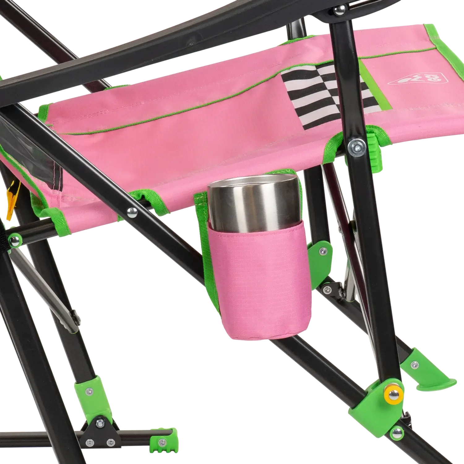 Premium All-Weather RoadTrip Rocker - NASCAR For Her - Choice 560 - Freestyle Rocker Portable Outdoor Folding Chair Detail