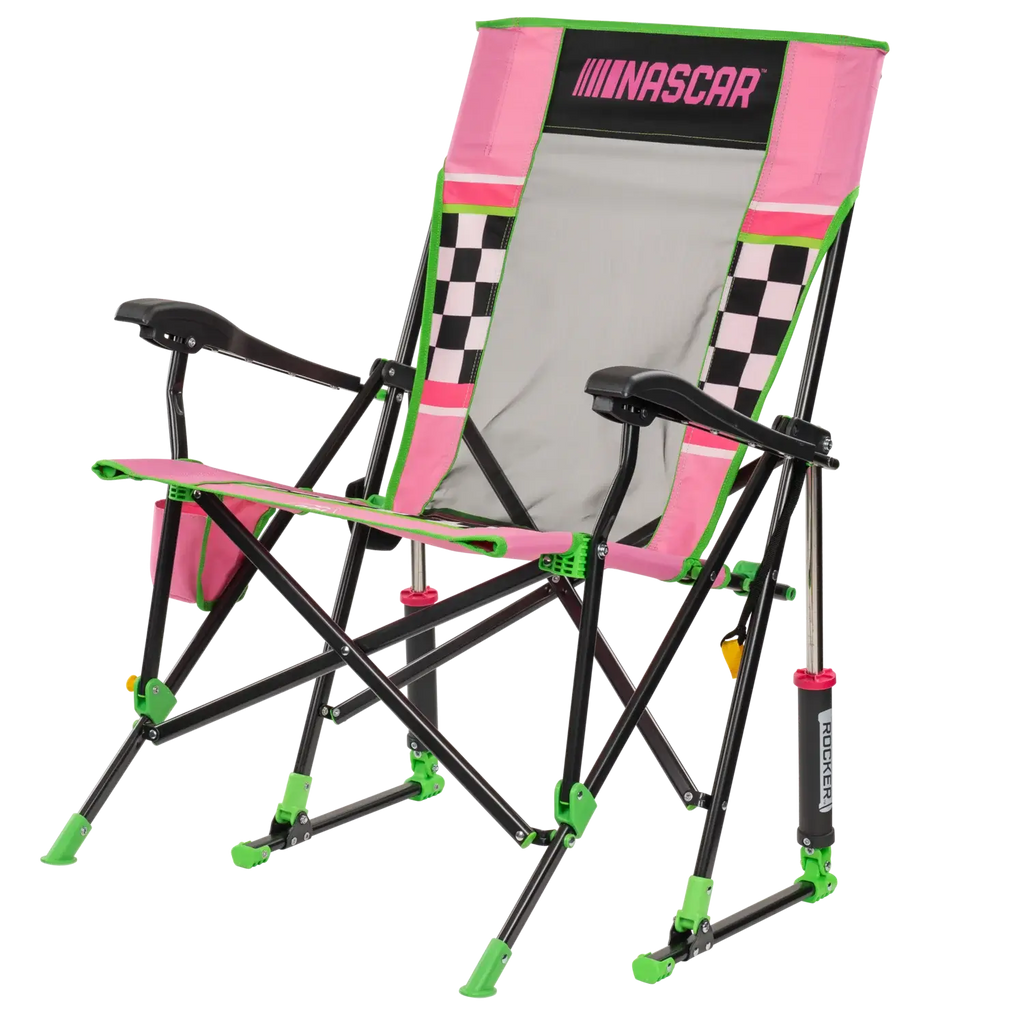Premium All-Weather RoadTrip Rocker - NASCAR For Her - Choice 560 - Freestyle Rocker Portable Outdoor Folding Chair Detail