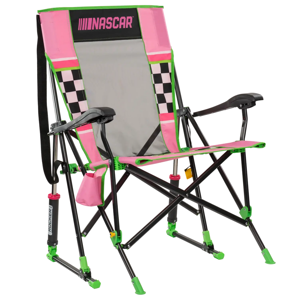 Premium All-Weather RoadTrip Rocker - NASCAR For Her - Choice 560 - Freestyle Rocker Portable Outdoor Folding Chair - Default Title