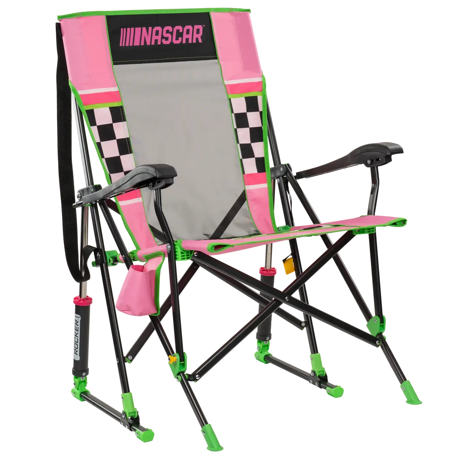 Premium All-Weather RoadTrip Rocker - NASCAR For Her - Choice 560 - Freestyle Rocker Portable Outdoor Folding Chair - Default Title