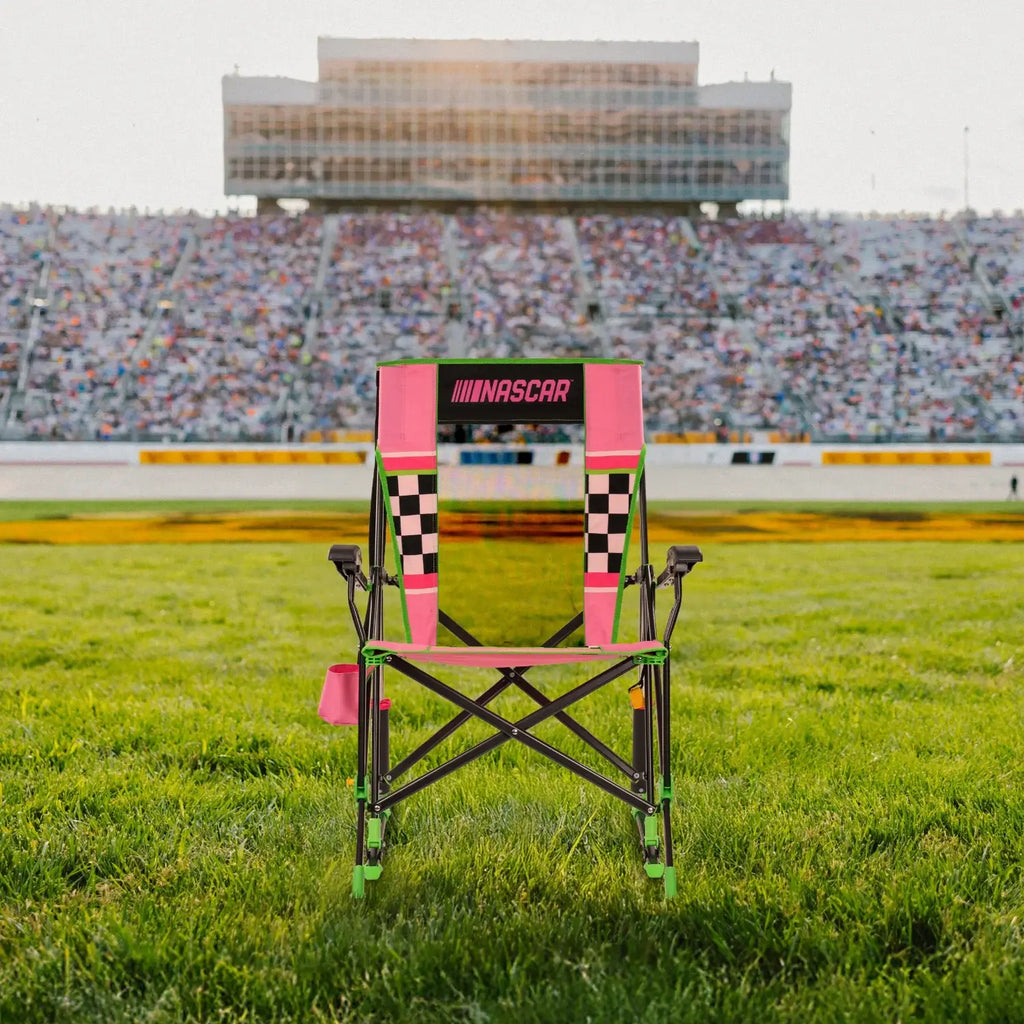 Premium All-Weather RoadTrip Rocker - NASCAR For Her - Choice 560 - Freestyle Rocker Portable Outdoor Folding Chair Detail