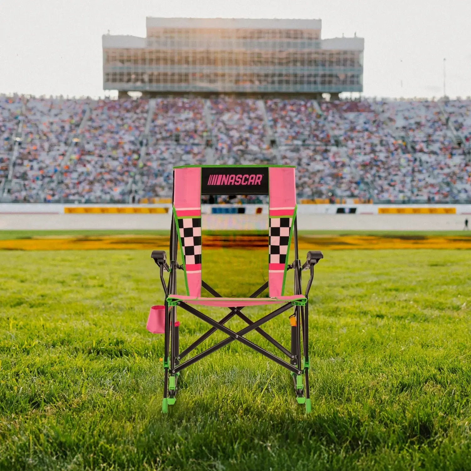 Premium All-Weather RoadTrip Rocker - NASCAR For Her - Choice 560 - Freestyle Rocker Portable Outdoor Folding Chair Detail