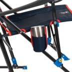 Luxury Camp RoadTrip Rocker - NASCAR For Him - Choice 453 - Heavy-Duty Kickback Rocker with Beverage Holder Detail