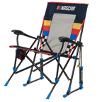 Luxury Camp RoadTrip Rocker - NASCAR For Him - Choice 453 - Heavy-Duty Kickback Rocker with Beverage Holder Detail