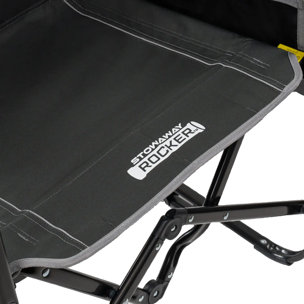 Premium All-Weather Stowaway Rocker with Side Table - Choice 253 - RoadTrip Rocker Smooth Motion Camp Chair Detail
