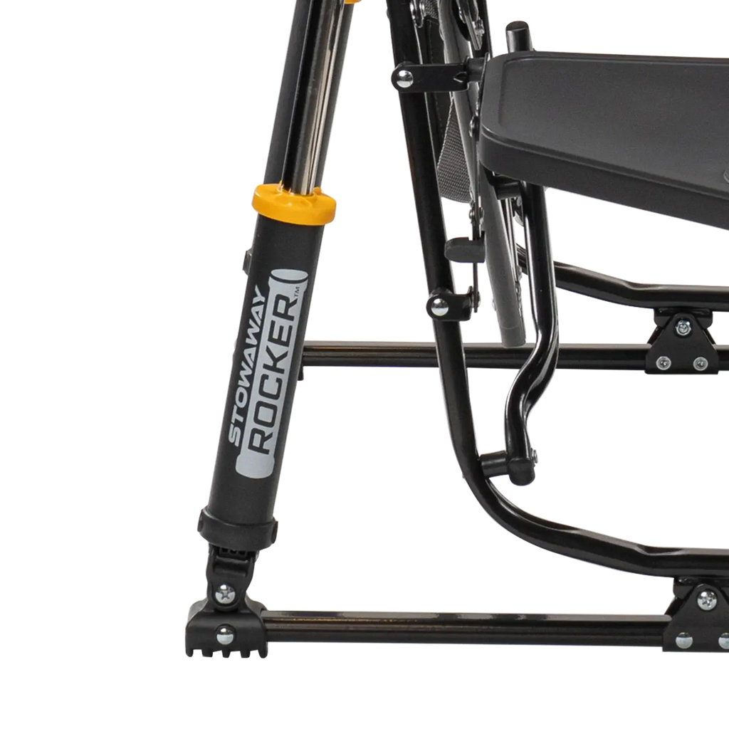 Premium All-Weather Stowaway Rocker with Side Table - Choice 253 - RoadTrip Rocker Smooth Motion Camp Chair Detail