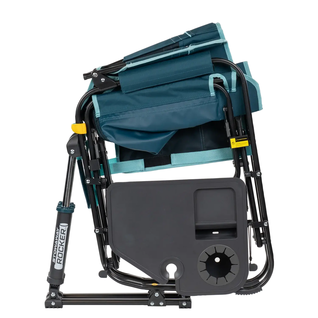 Premium All-Weather Stowaway Rocker with Side Table - Choice 253 - RoadTrip Rocker Smooth Motion Camp Chair Detail