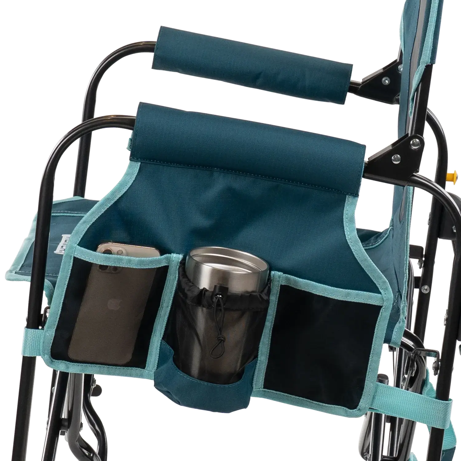 Premium All-Weather Stowaway Rocker with Side Table - Choice 253 - RoadTrip Rocker Smooth Motion Camp Chair Detail