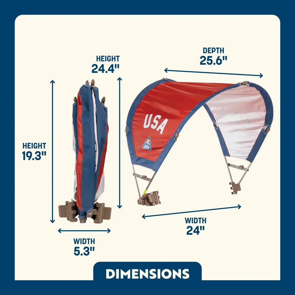 Portable Canopy SunShade Accessory - USA Anniversary Deluxe - Choice 917 - Pop-Up Outdoor Sun Shelter - UV400 Protection Detail